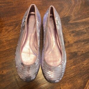 EUC lavender Coach Flats